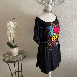 I❤️THE 80 Off Shoulder Top (necklace and belt not included)